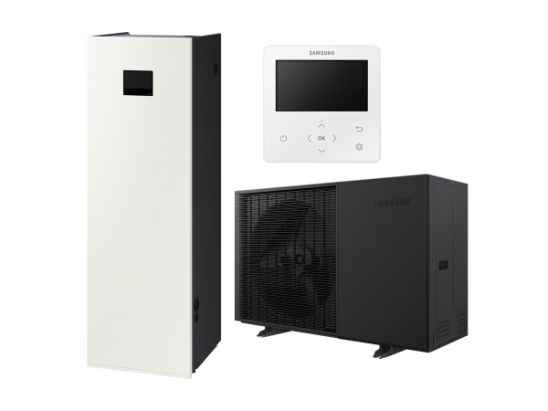 Pompă de căldură Aer-Apă Samsung EHS Quint 12.5 kW cu Boiler Integrat 200L (AE200DN*MPK/EU + AE125HCTPES/EU), Clasa A+++, R32