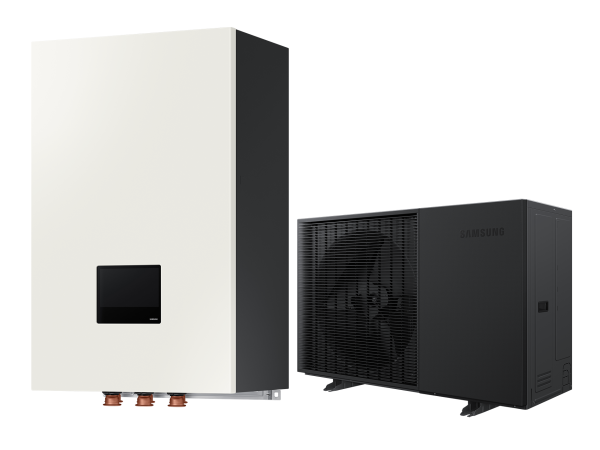 Pompă de căldură hibridă Samsung EHS Quint 16 kW trifazată – unitate compactă (AE160DN*MPK/EU + AE160HCTPGS/EU), clasa A+++, recuperare de căldură, R32