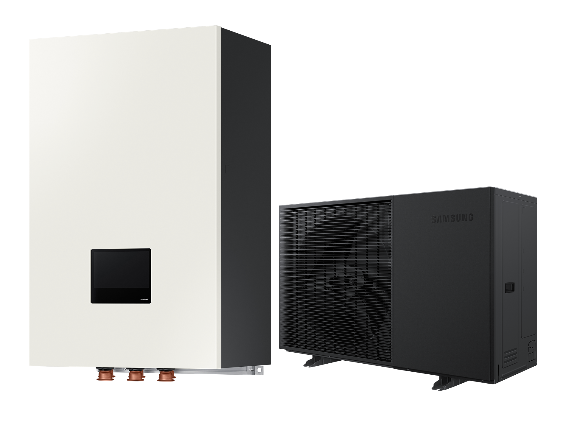 Pompă de căldură hibridă Samsung EHS Quint 16 kW trifazată – unitate compactă (AE160DN*MPK/EU + AE160HCTPGS/EU), clasa A+++, recuperare de căldură, R32